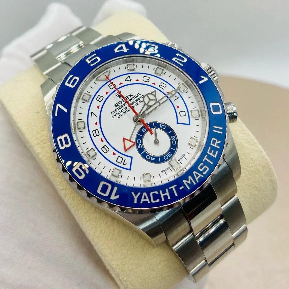 NEW! Rolex Men’s 44mm Yacht-Master II White Dial Watch